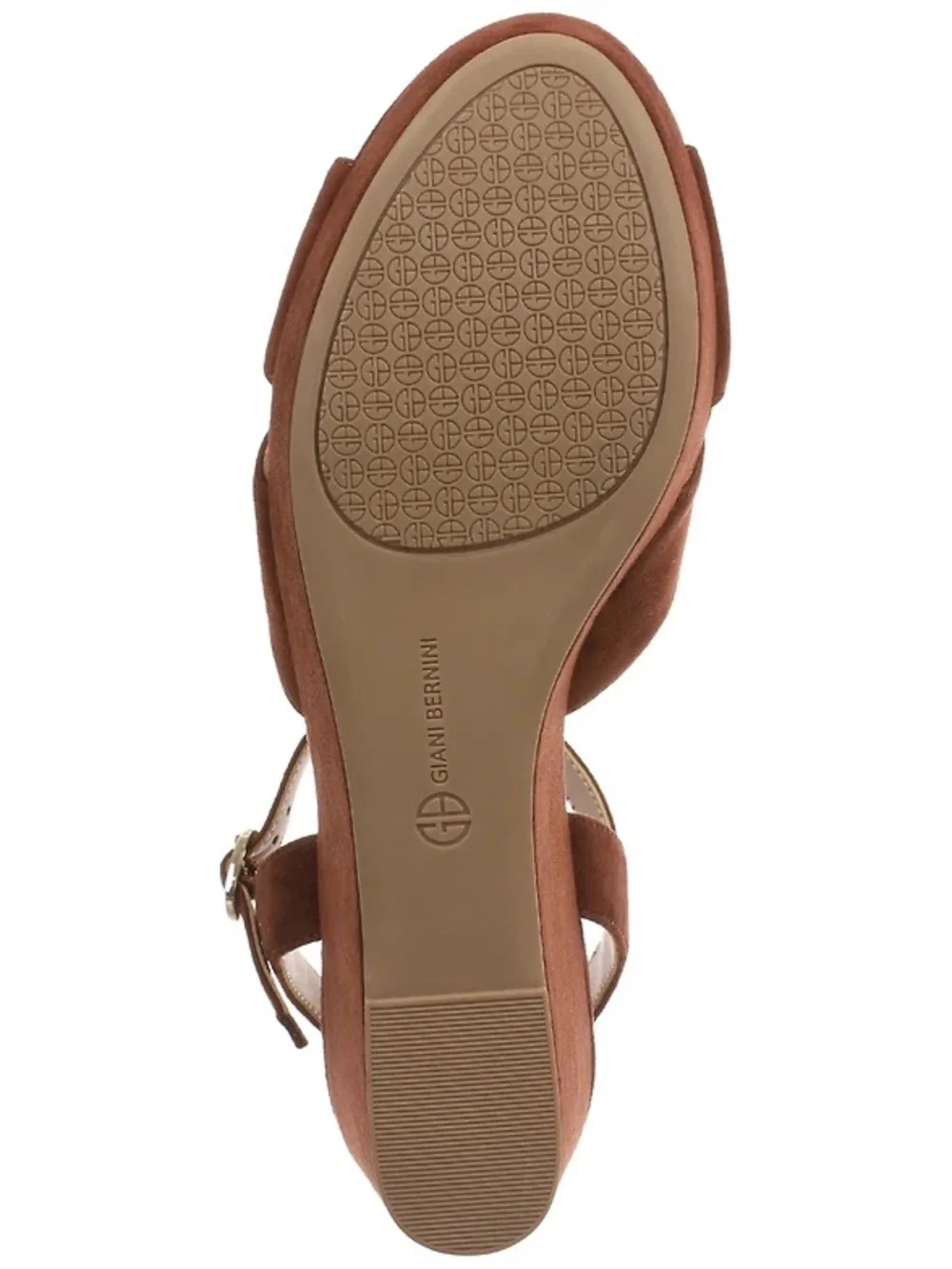 Giani Bernini Brown Suede Platform Wedge Sandals